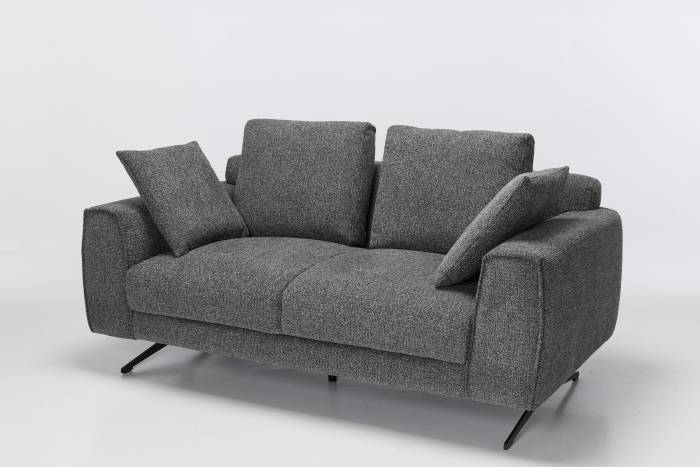 Dakota Modern 2.5 Seater Sofa - Dark Grey Woven Chenille