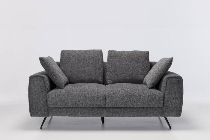 Dakota Modern 2.5 Seater Sofa - Dark Grey Woven Chenille