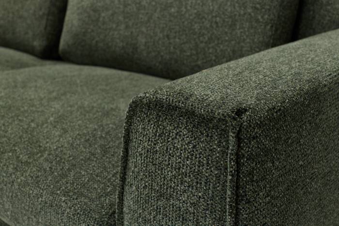 Dakota Modern 4 Seater Sofa - Dark Green Woven Chenille