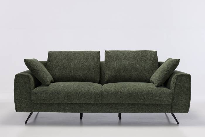 Dakota Modern 4 Seater Sofa - Dark Green Woven Chenille
