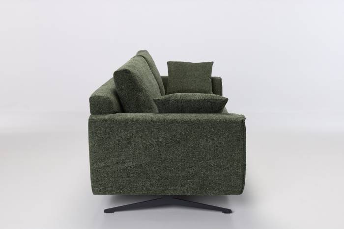 Dakota Modern 4 Seater Sofa - Dark Green Woven Chenille