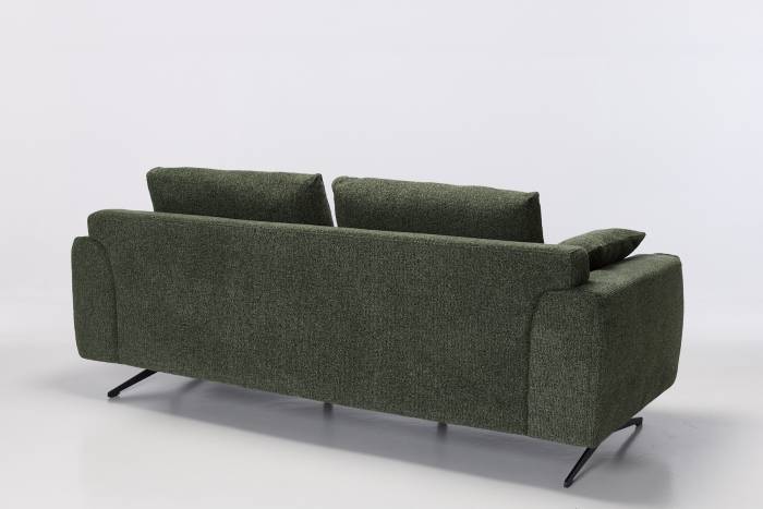 Dakota Modern 4 Seater Sofa - Dark Green Woven Chenille