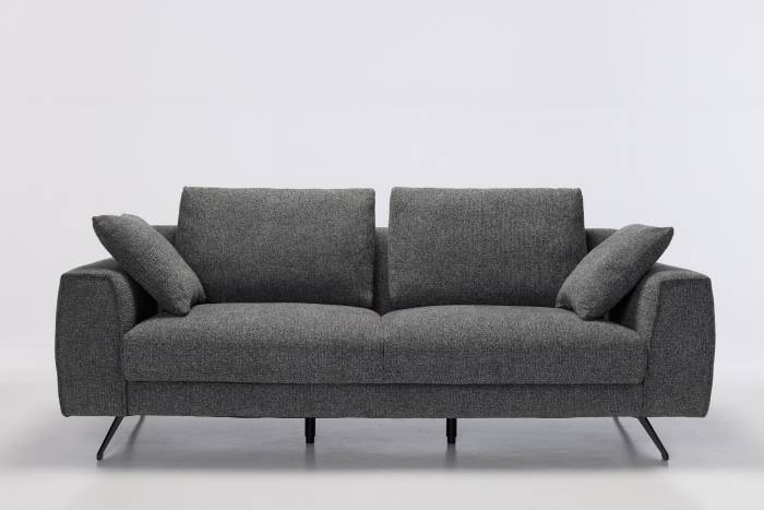 Dakota Modern 4 Seater Sofa - Dark Grey Woven Chenille