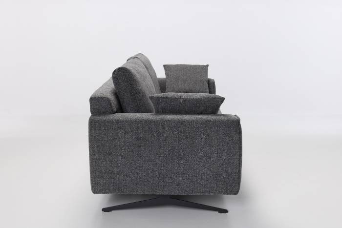 Dakota Modern 4 Seater Sofa - Dark Grey Woven Chenille