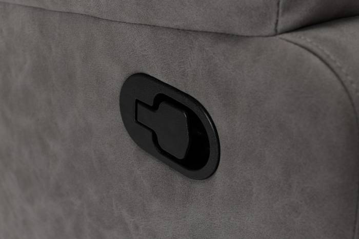 Dalton Modern Manual Recliner - Dark Grey Brushed Faux Suede