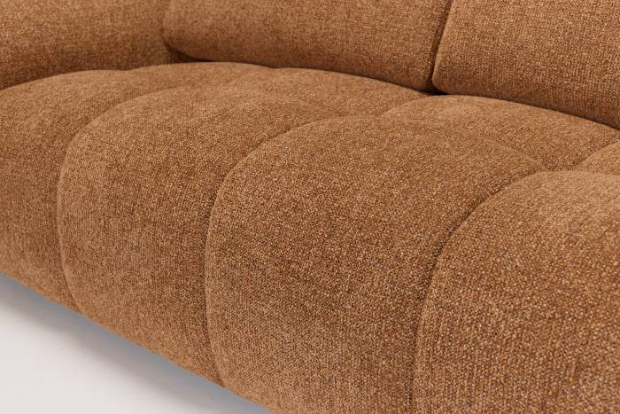 Luna Modern Sofa - Copper Woven Chenille