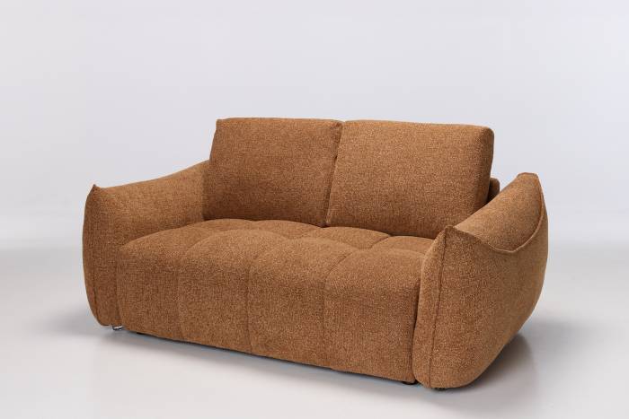 Luna Modern 2.5 Seater Sofa - Copper Woven Chenille