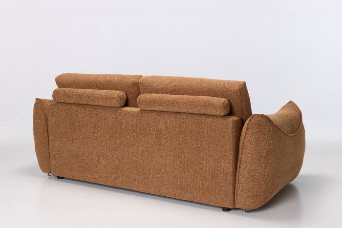 Luna Modern 3.5 Seater Sofa - Copper Woven Chenille