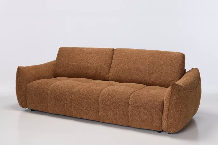 Luna Modern 4.5 Seater Sofa - Copper Woven Chenille