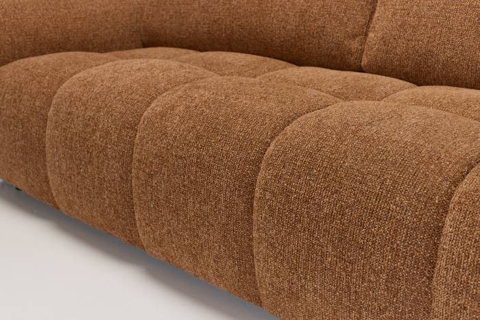 Luna Modern 4.5 Seater Sofa - Copper Woven Chenille