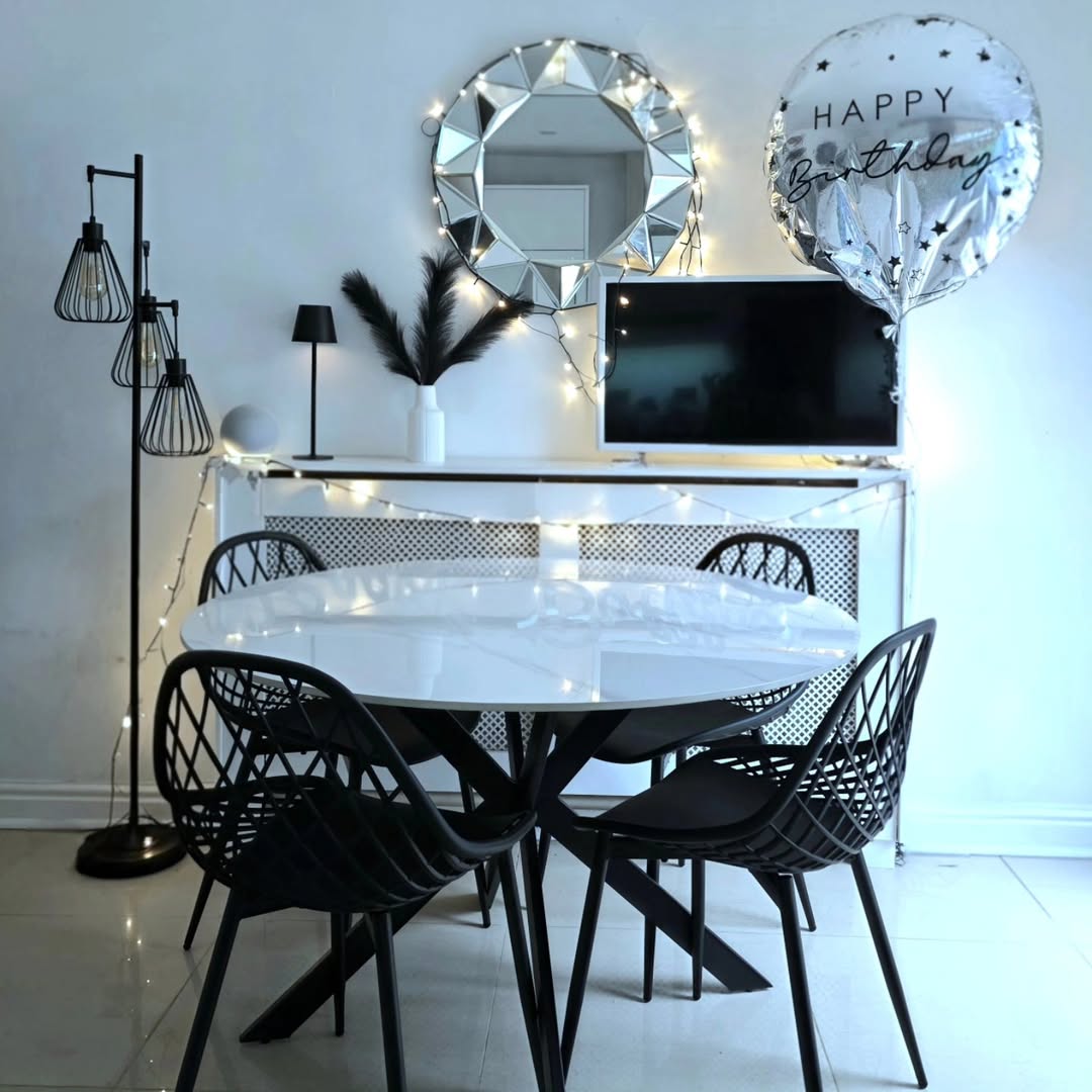 Tino Stone Round Dining Table by Furniture Outlet customer ourhomeat31