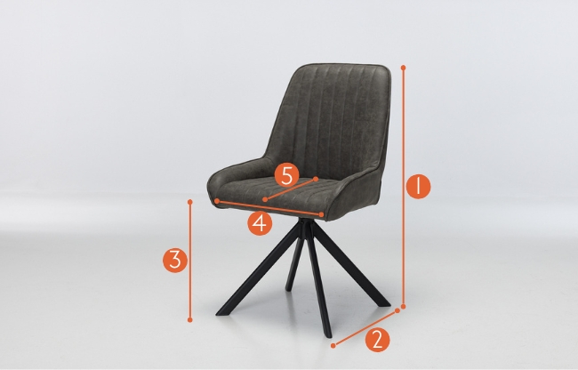 Verona Swivel Dining Chair measurements