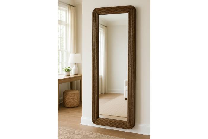Full Length Standing Jute Mirror