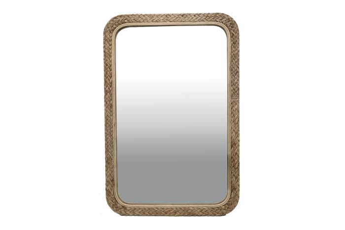 Rectangular Rattan Weave Mirror 60cm x 90cm
