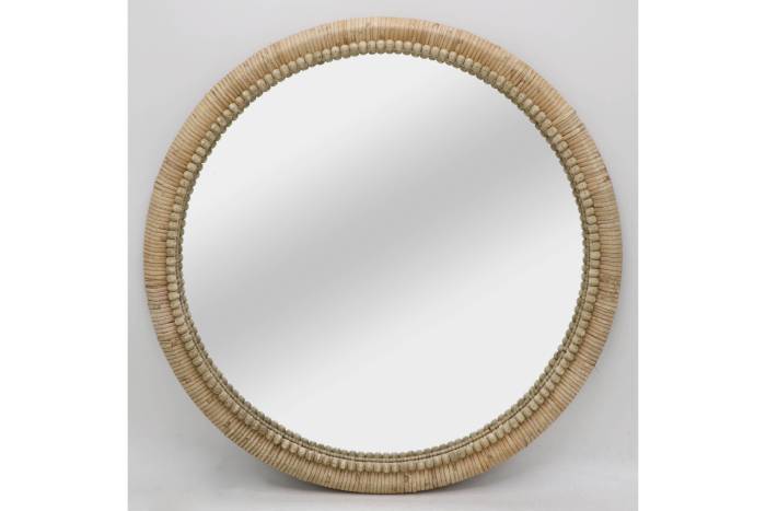 Round Bamboo Mirror 60cm