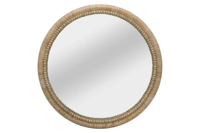 Round Bamboo Mirror 60cm
