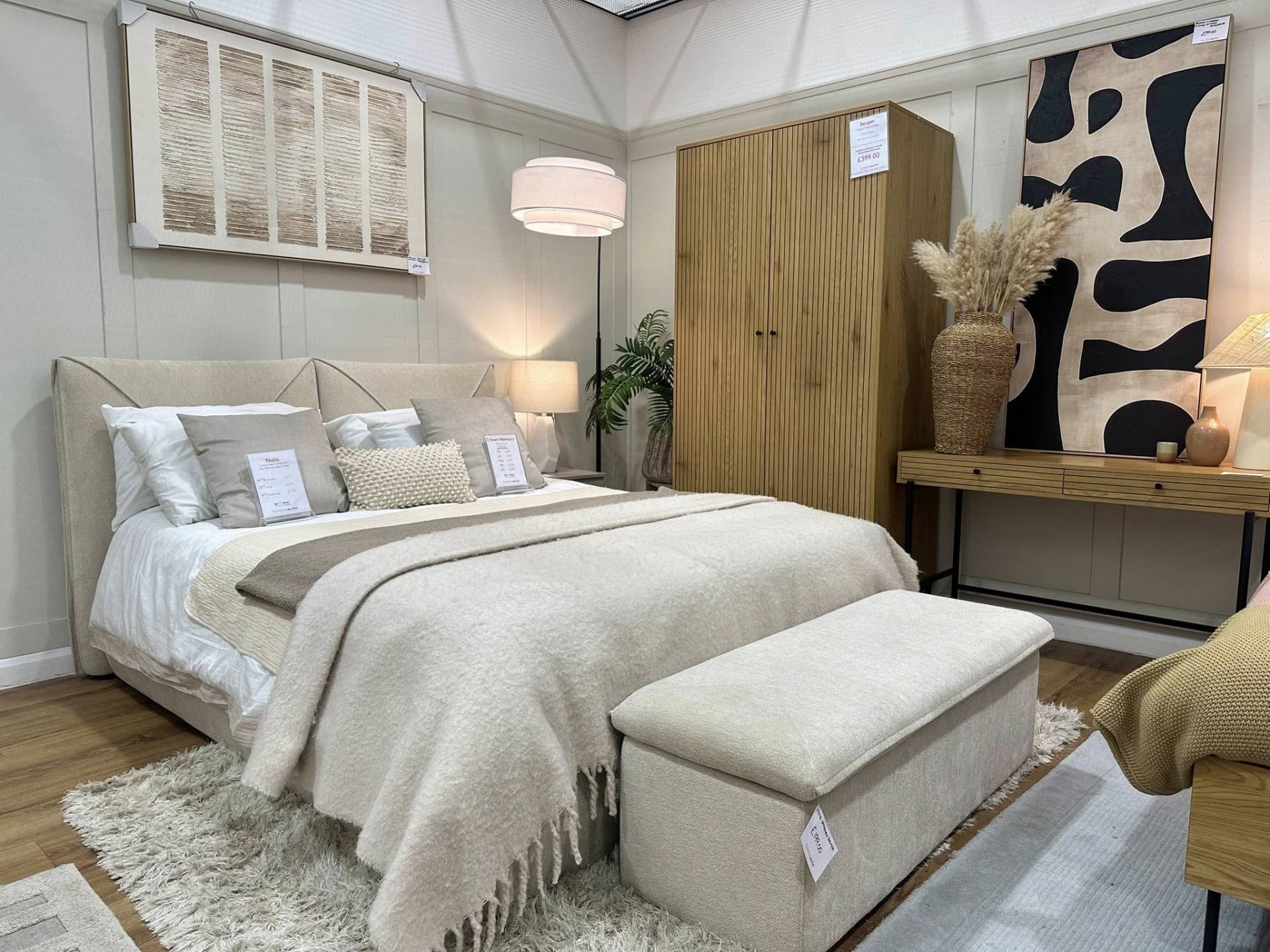 Nala ottoman storage bed. Luxury lift-up frame at our Furniture Outlet Dagenham store