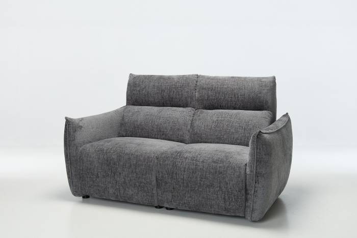 Alessio Modern Electric Recliner 2 Seater Sofa - Shimmer Grey Linen