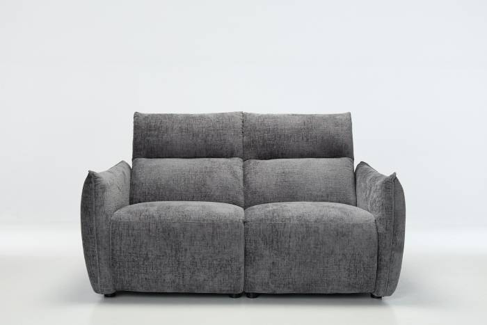 Alessio Modern Electric Recliner 2 Seater Sofa - Shimmer Grey Linen