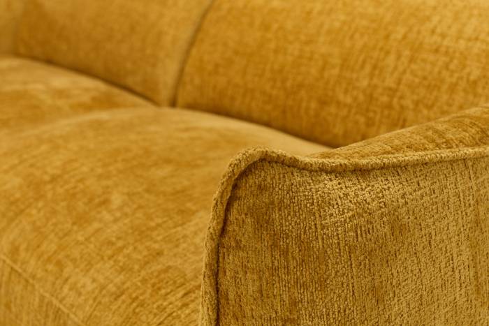 Alessio Modern Electric Recliner 4 Seater Sofa - Shimmer Yellow Linen