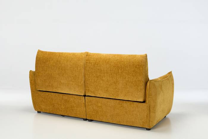 Alessio Modern Electric Recliner 4 Seater Sofa - Shimmer Yellow Linen