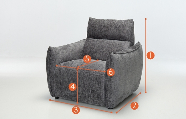 Alessio Modern Electric Recliner Armchair measurements