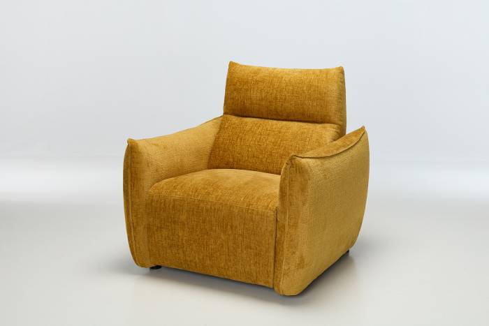 Alessio Modern Electric Recliner Armchair - Shimmer Yellow Linen
