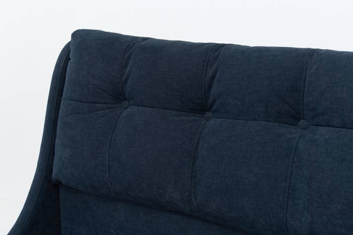 Georgia Lift Up Storage Pillow Ottoman Bed - Blue Velvet