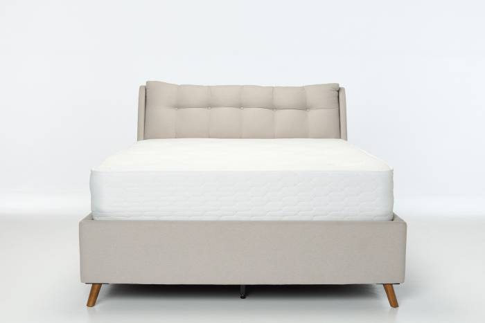 Georgia Lift Up Storage Pillow Ottoman Bed - Light Grey Linen