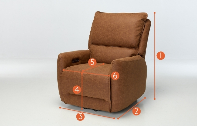 Preston Modern Electric Recliner Armchair measurements