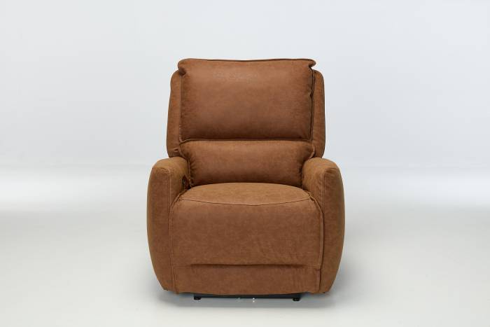 Preston Modern Electric Rise & Recline Armchair - Tan Faux Leather
