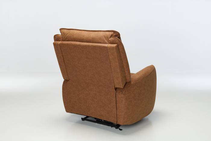 Preston Modern Electric Rise & Recline Armchair - Tan Faux Leather