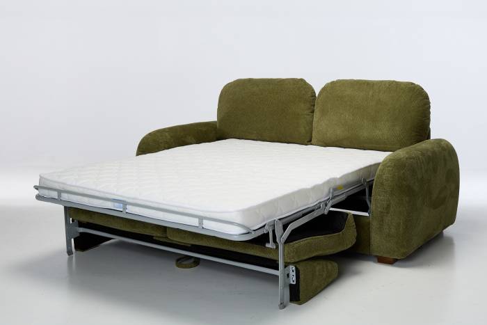 Amie Modern 2.5 Seater Sofa Bed - Premium Olive Green Chenille