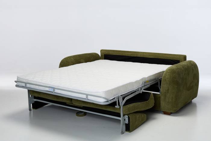 Amie Modern 2.5 Seater Sofa Bed - Premium Olive Green Chenille