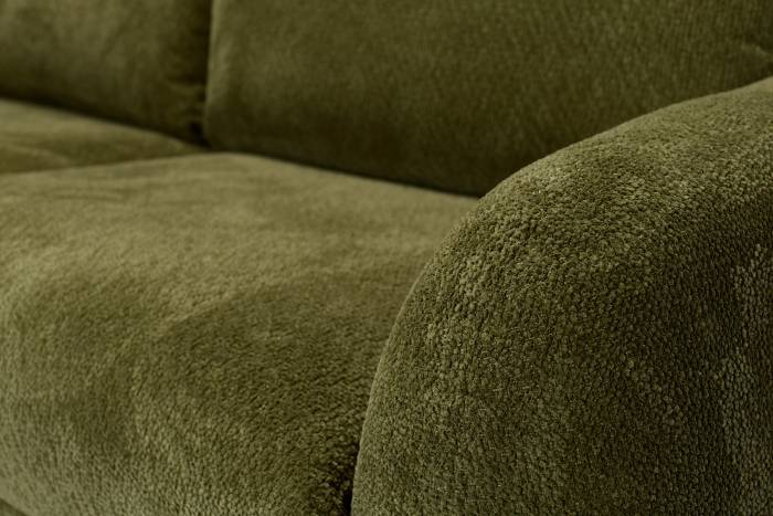 Amie Modern 2.5 Seater Sofa Bed - Premium Olive Green Chenille
