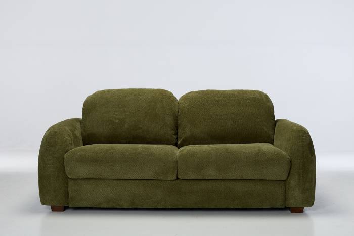 Amie Modern 2.5 Seater Sofa Bed - Premium Olive Green Chenille