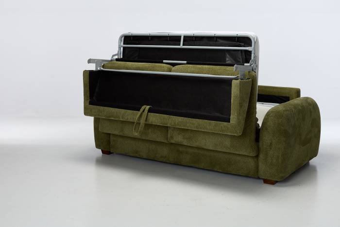 Amie Modern 2.5 Seater Sofa Bed - Premium Olive Green Chenille