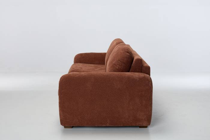 Amie Modern 2.5 Seater Sofa Bed - Premium Rust Red Chenille