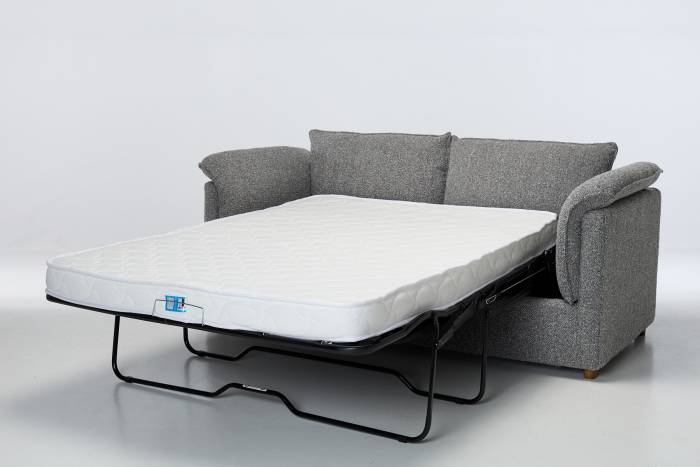 Clara Modern 3 Seater Sofa Bed - Grey Deluxe Textured Fabric
