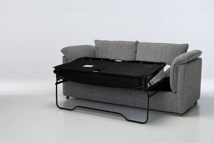 Clara Modern 3 Seater Sofa Bed - Grey Deluxe Textured Fabric