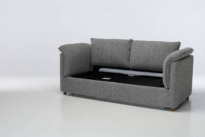 Clara Modern 3 Seater Sofa Bed - Grey Deluxe Textured Fabric