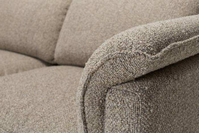 Clara Modern 3 Seater Sofa Bed - Latte Deluxe Textured Fabric