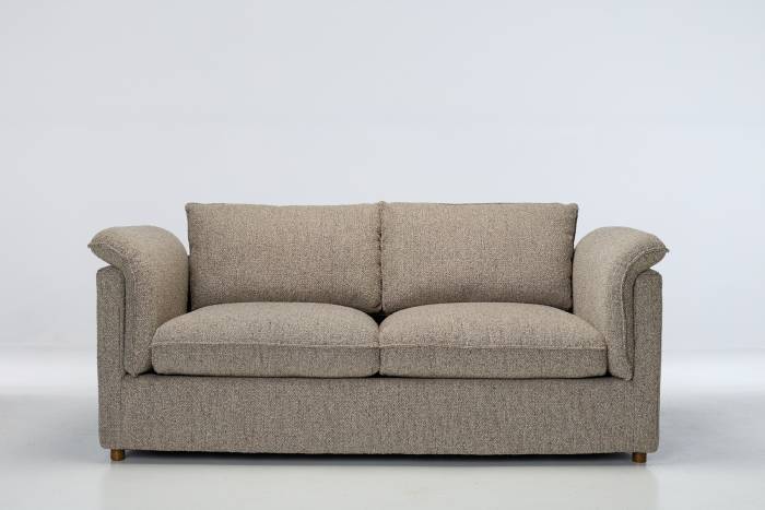 Clara Modern 3 Seater Sofa Bed - Latte Deluxe Textured Fabric