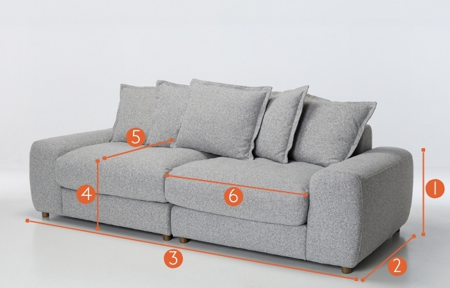 Eden Large Sectional 4 Seater Sofa measurements