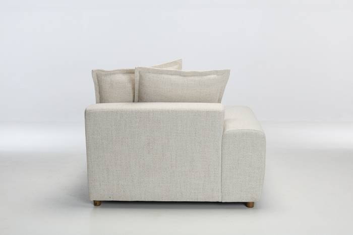 Eden Sectional Sofa Left Arm Seat Piece - Luxe Textured Ecru Fabric