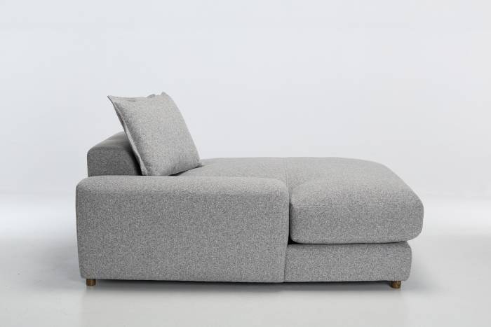 Eden Sectional Sofa Left Chaise Piece - Grey Textured Ecru Fabric