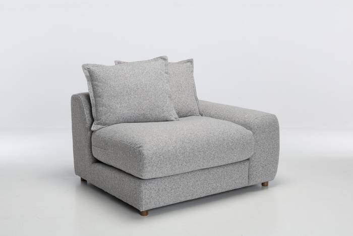 Eden Sectional Sofa Right Arm Seat Piece - Luxe Textured Grey Fabric