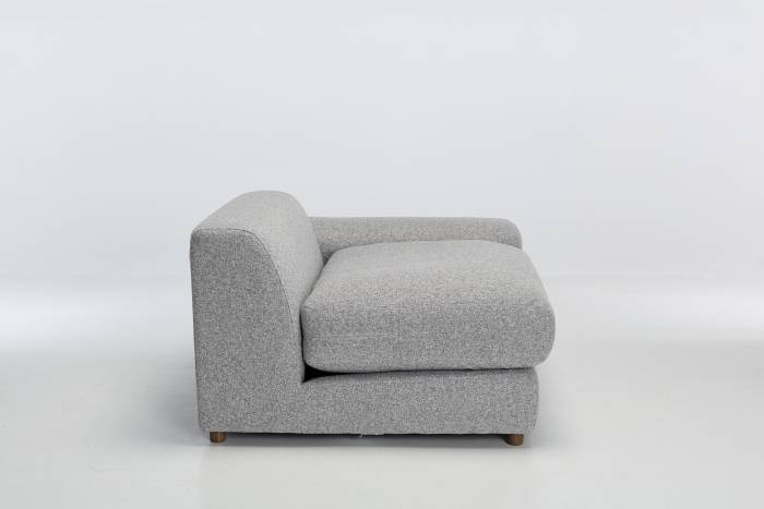 Eden Sectional Sofa Right Arm Seat Piece - Luxe Textured Grey Fabric