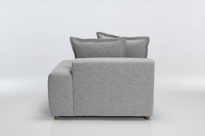 Eden Sectional Sofa Right Arm Seat Piece - Luxe Textured Grey Fabric