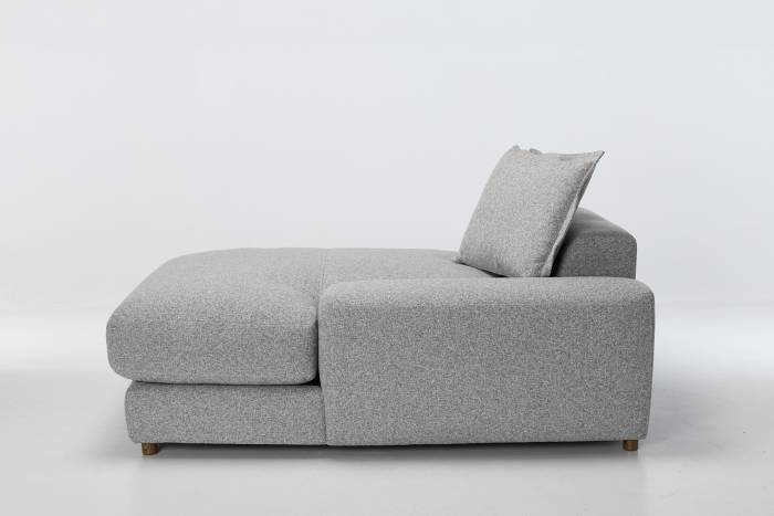 Eden Sectional Sofa Right Chaise Piece - Luxe Textured Grey Fabric